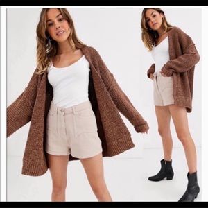 Free People•High Hopes Cardigan•Brown• NWT• Med